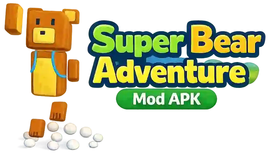 super bear adventure mod apk logo